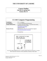 Computer Programming Course outline.doc