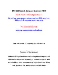 ENT 588 Week 5 Company Overview NEW.doc
