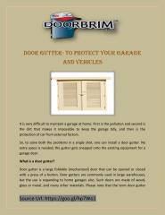 Door Gutter- To Protect Your Garage And Vehicles.pdf