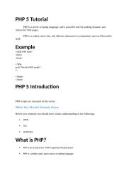 PHP 5 Tutorial.docx