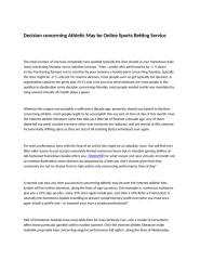 Decision concerning Athletic May be Online Sports Betting Service.docx